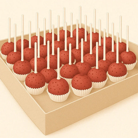 Red Velvet Cakepops (50 stuks)