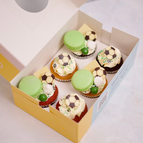 Voetbal Cupcakes (6 stuks)