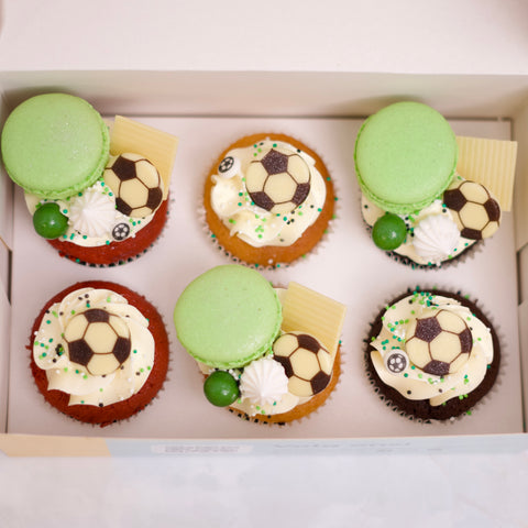 Voetbal Cupcakes (6 stuks)
