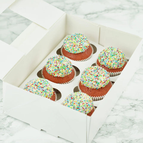 Rainbow Sprinkle Cupcakes - Sweet Vibes